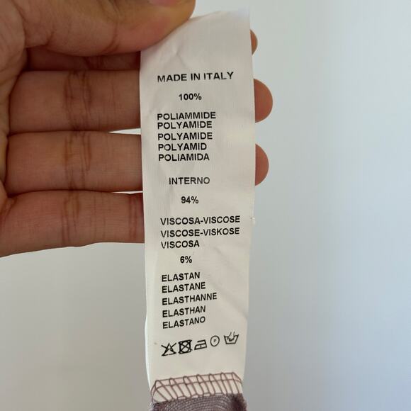 Vintage Italian Sheer-Layered Viscose Mesh Slip Dress (S/M) - Picture 10 of 12